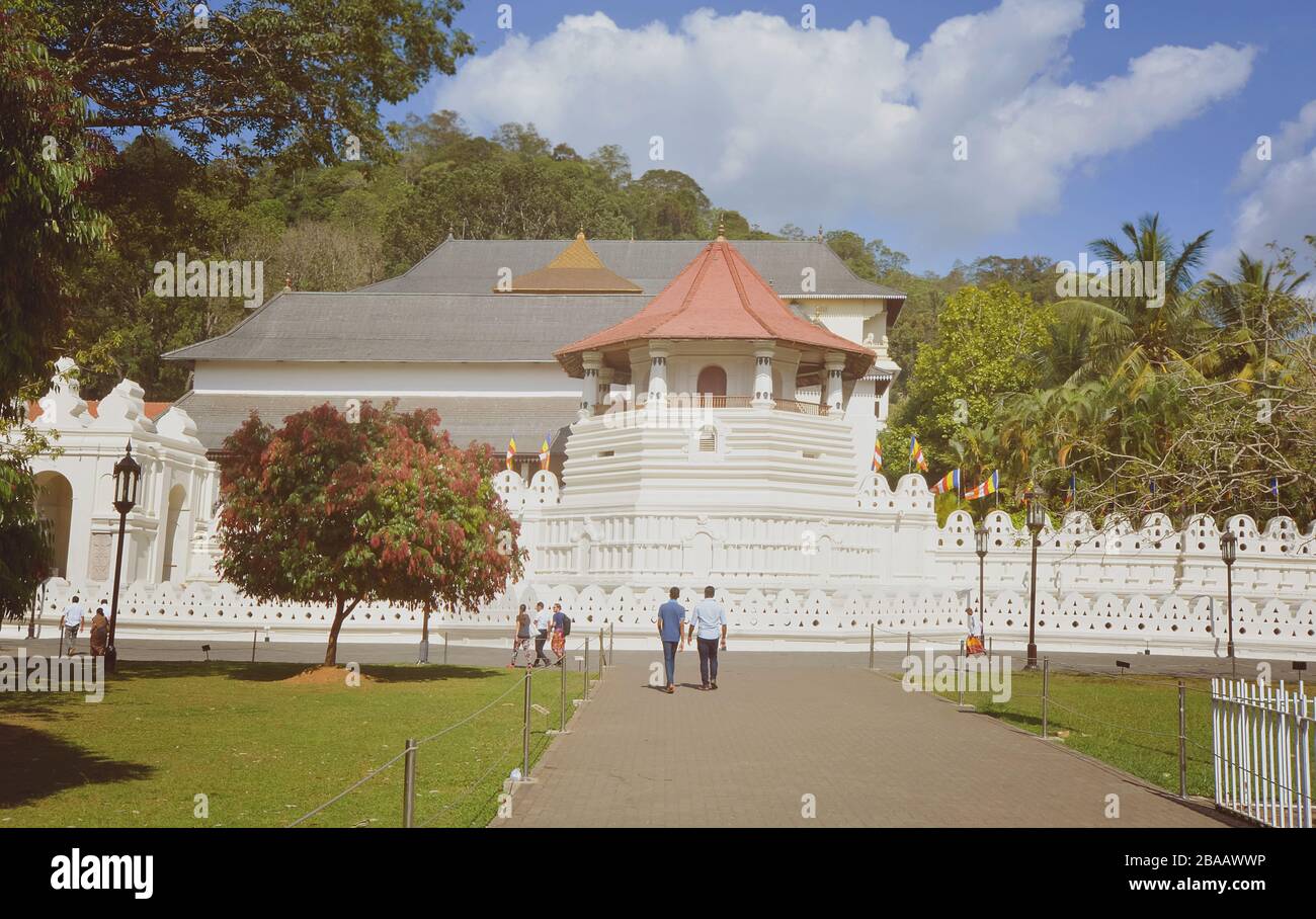 Tempel Der Heiligsten Zahnheiligkeit In Kandy, Sri Lanka Stockfoto