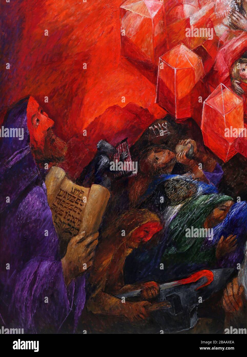 Der Prophet Jesaja, das alte Testament, Detail des Hochaltars von ...