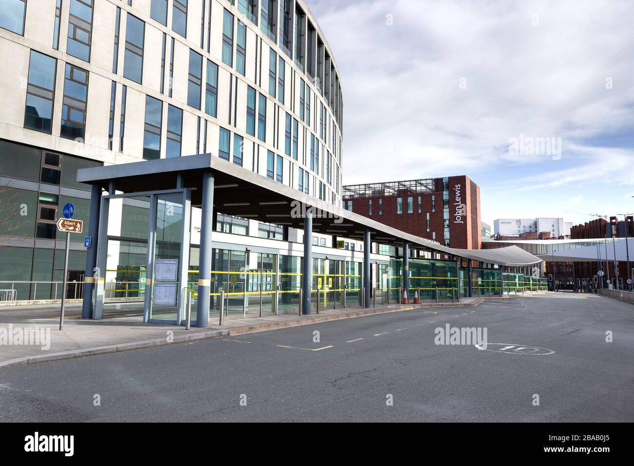 Liverpool eine Bushaltestelle, Canning Place, Liverpool Stockfoto