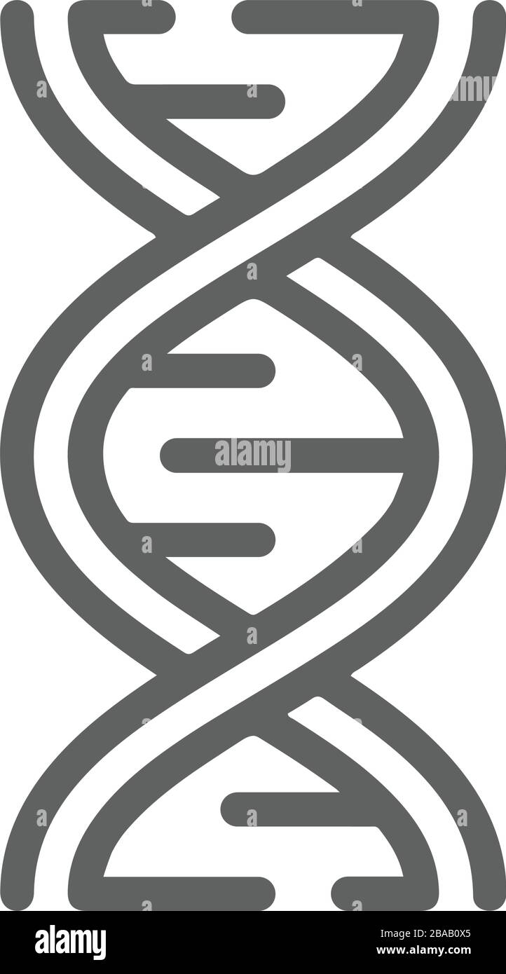 Vollständig bearbeitbares DNA-Symbol, Genetik, Forschung, medizinische Wissenschaft für jede Verwendung wie Printmedien, Web, Stock-Bilder, kommerzielle Nutzung oder jede Art von Design-Profi Stock Vektor