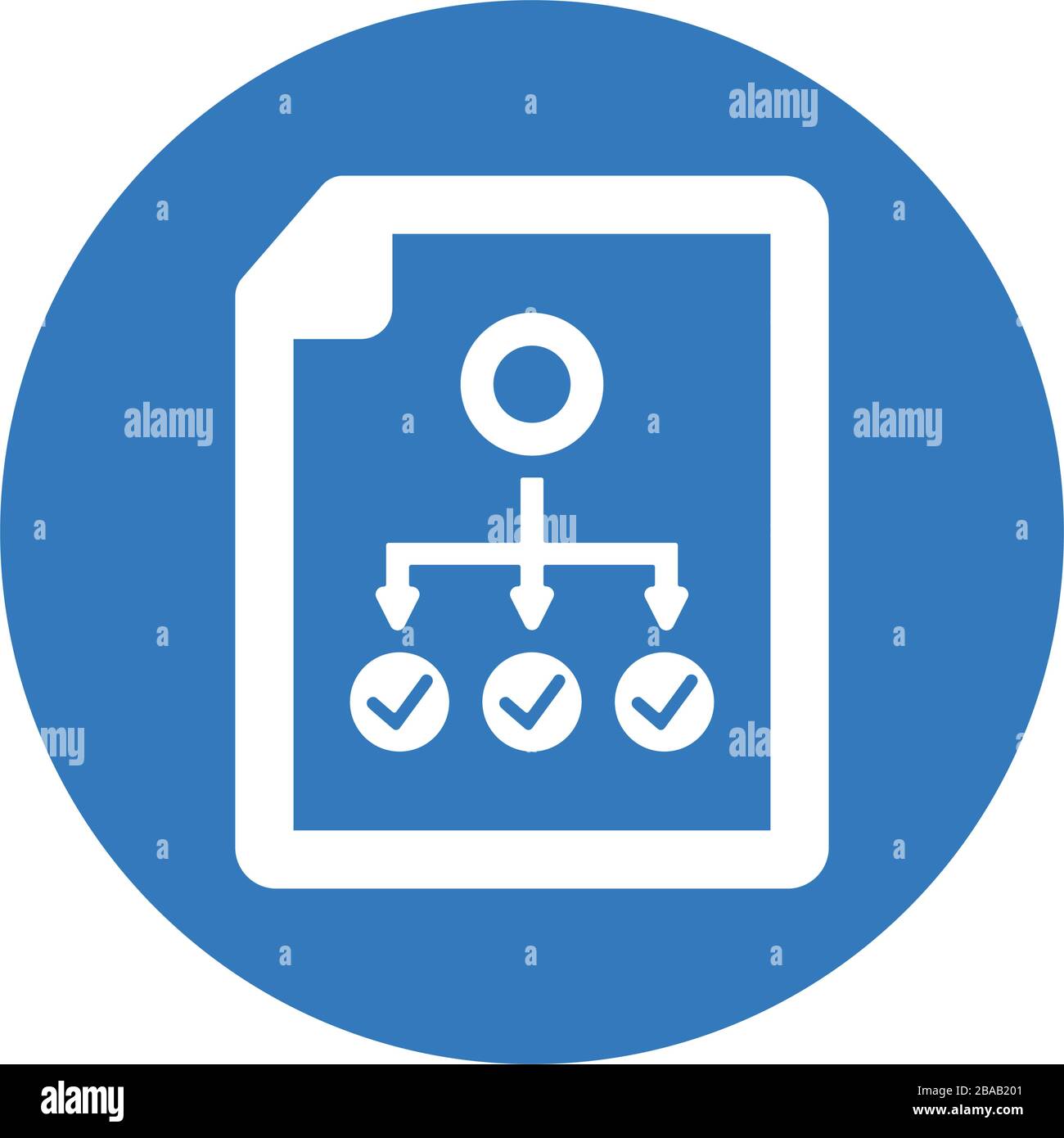 Management-Strategie-Symbol, Planung, Workflow-Struktur - gut organisierte und vollständig bearbeitbare Vektorsymbole für Vektormaterial und viele andere Zwecke. Stock Vektor