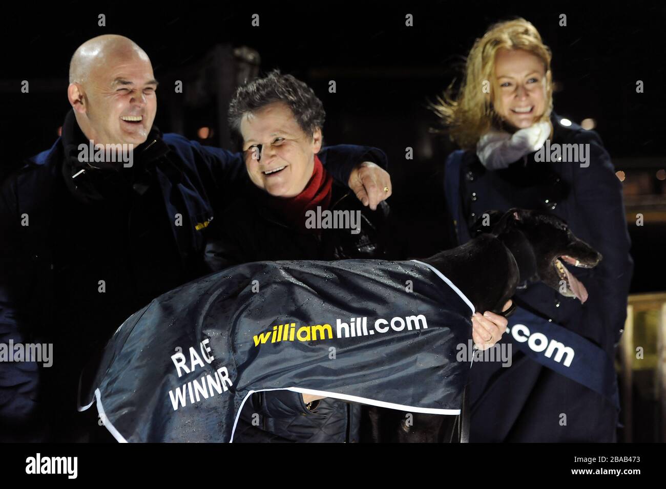 Sieger des Rennens und Gewinner der Verbindungen Stockfoto