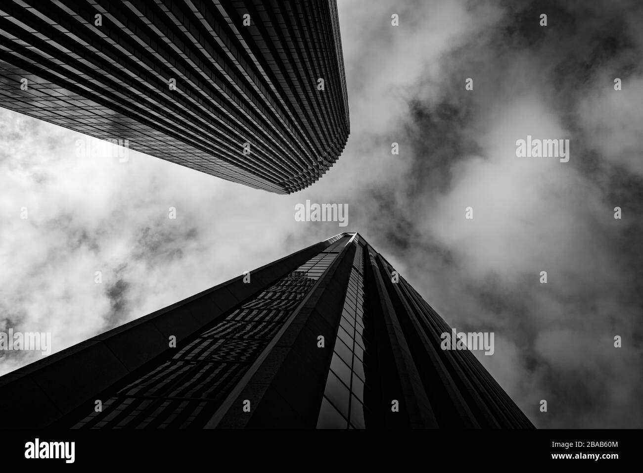 Blick auf Wolkenkratzer, San Francisco, Kalifornien, USA Stockfoto