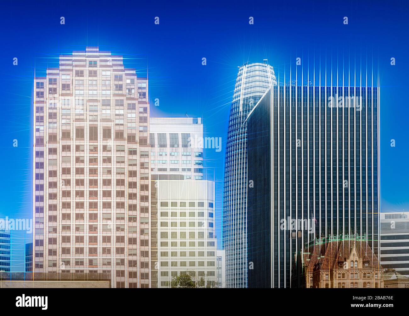 Stadtbild der Innenstadt von San Francisco und des Finanzviertels, Kalifornien, USA Stockfoto