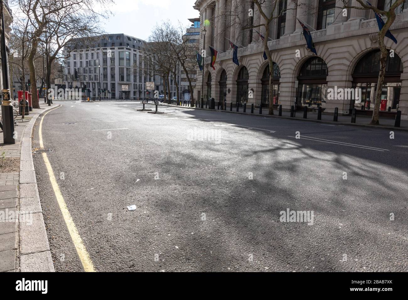 London - England - Aldwych - 21032020 - Leere Straßen, während Corona-Virus London trifft und viele Unternehmen zwingt, geschlossen zu werden oder einen reduzierten Service anzubieten - Fotograf: Brian Duffy Stockfoto