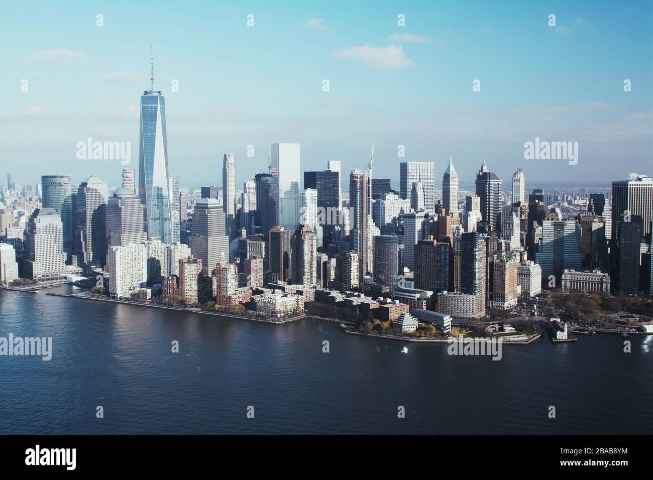 Blick auf die New York City Luft Stockfoto