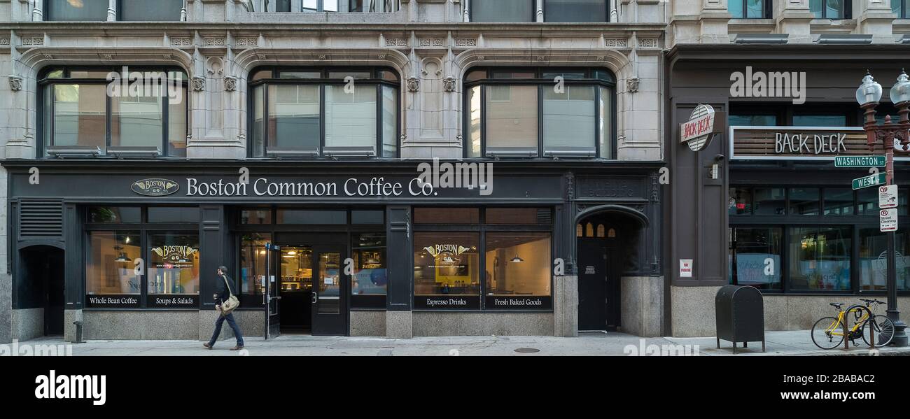 Café auf der Straße von Boston, Massachusetts, USA Stockfoto