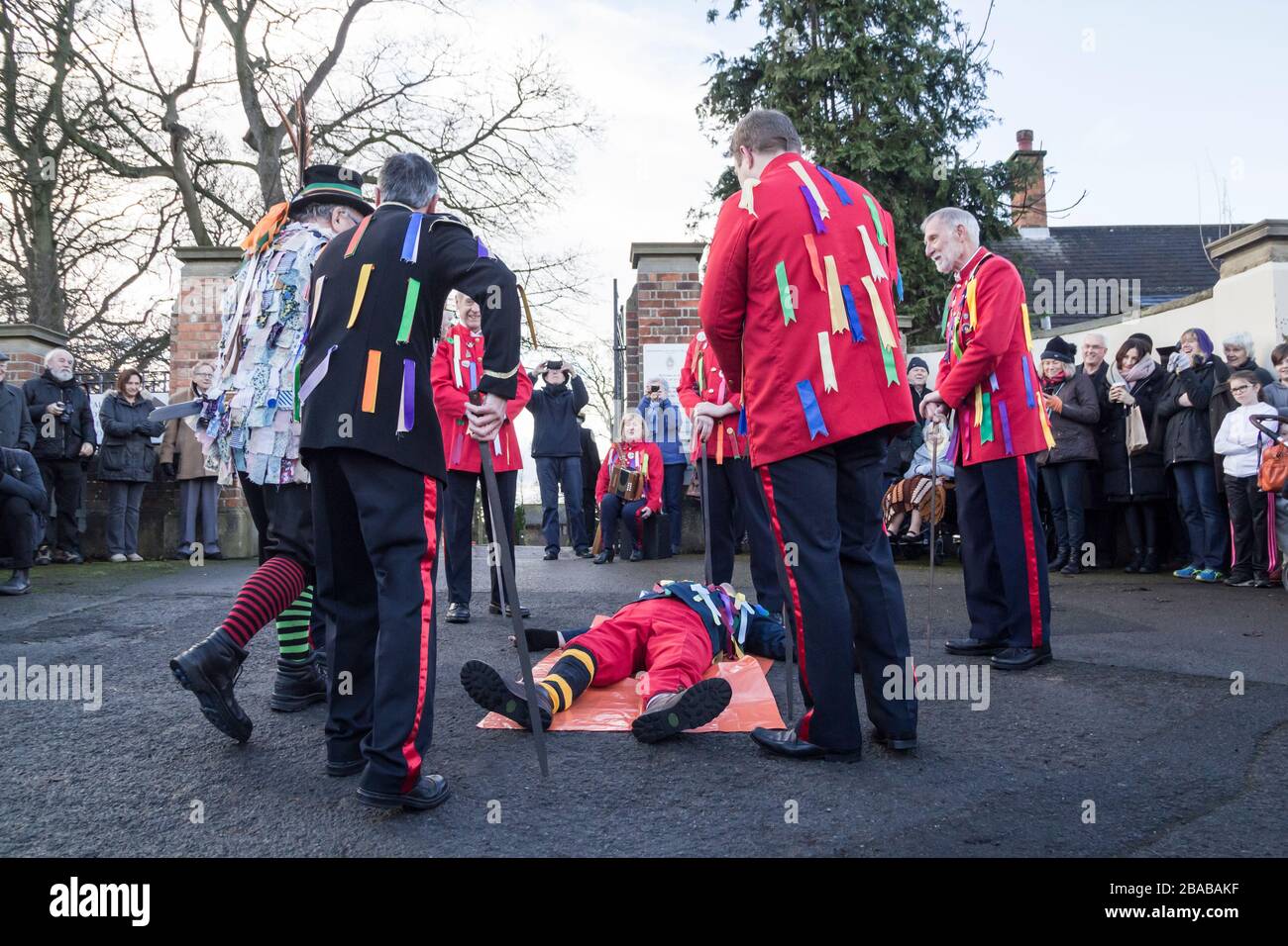 Schwerttanz des Greatham Boxing Day. Greatham, Hartlepool. GROSSBRITANNIEN Stockfoto