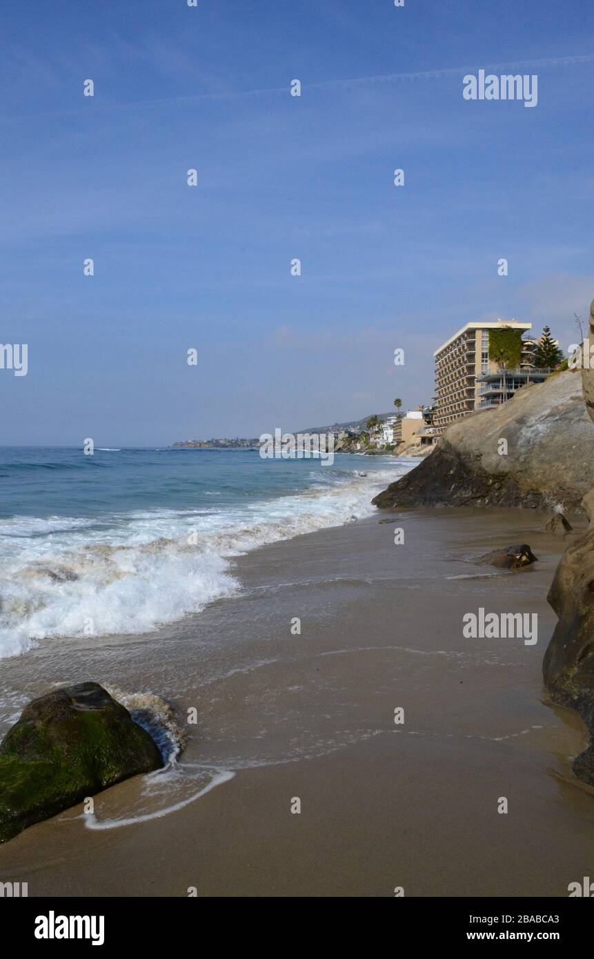 Laguna Nigel Pearl Beach Waves Ocean Beaches Surfside Stockfoto