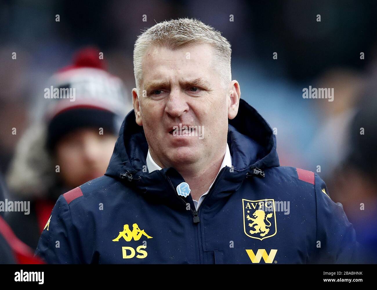 Aston Villa Manager Dean Smith vor dem Anpfiff Stockfoto