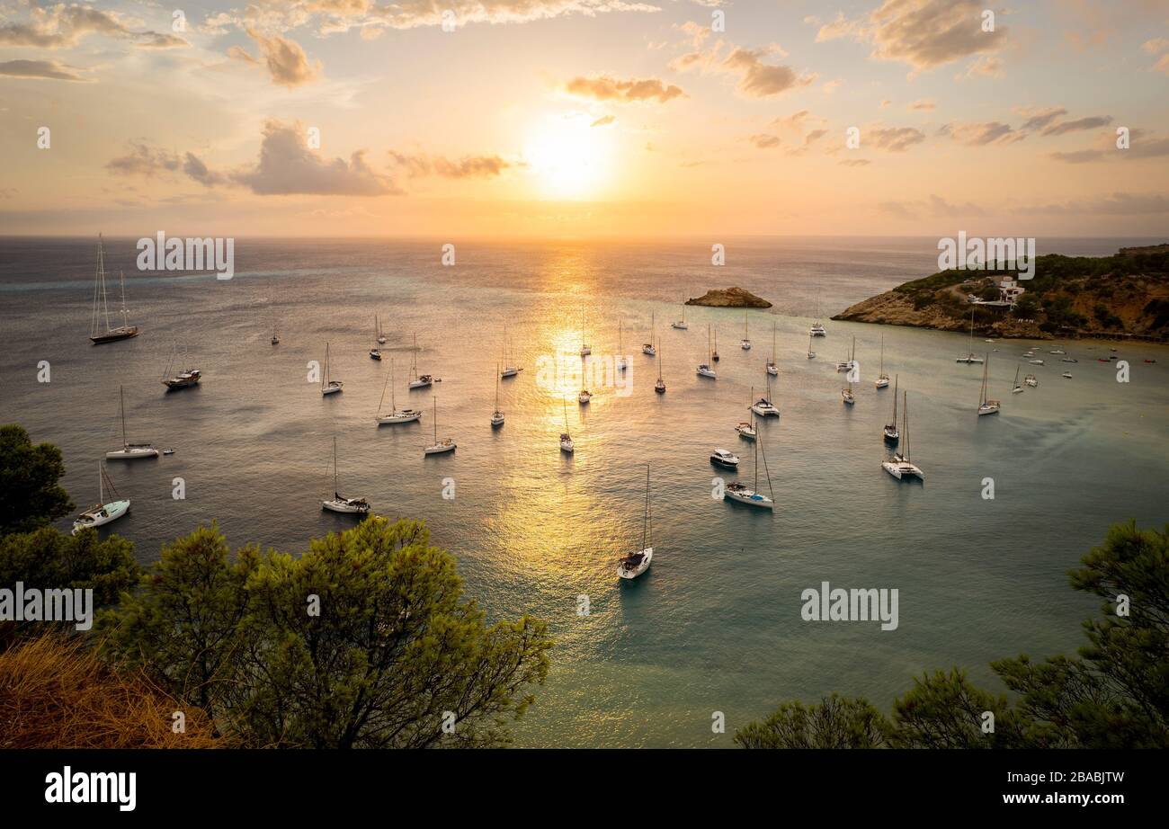 Blick auf die Küste von Ibiza Stockfoto