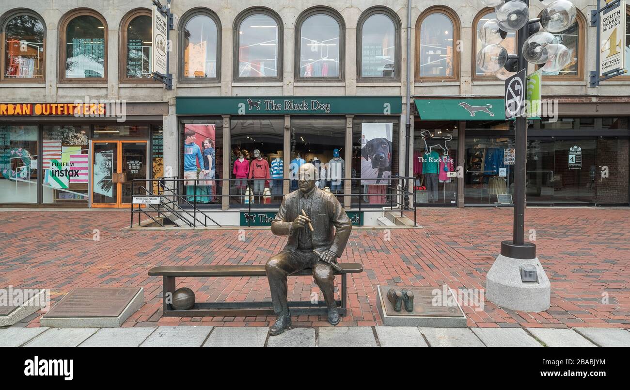 Rote Auerbacher Statue, Boston, Massachusetts, USA Stockfoto