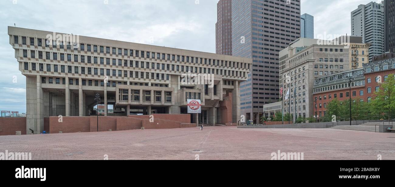 Boston City Hall, Government Plaza, Boston, Massachusetts, USA Stockfoto