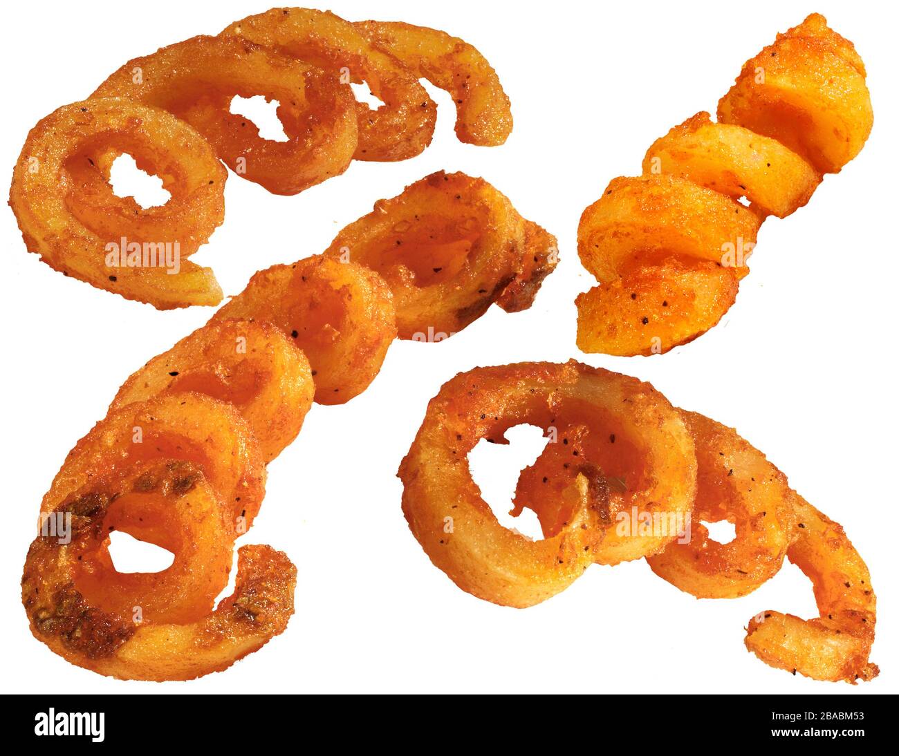 Curly Hot French Fries Stockfoto