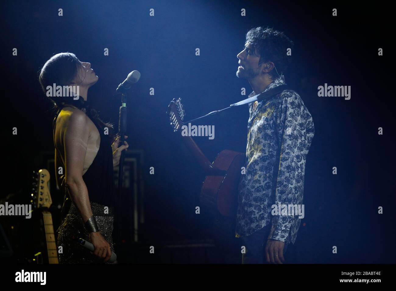 Sasha, Erik y Benny durante su concierto en el Palenque de la ExpoGan el 25 de abril 2013 en Hermosillo Sonora. . * Foto:©LuisGutierrez* Stockfoto