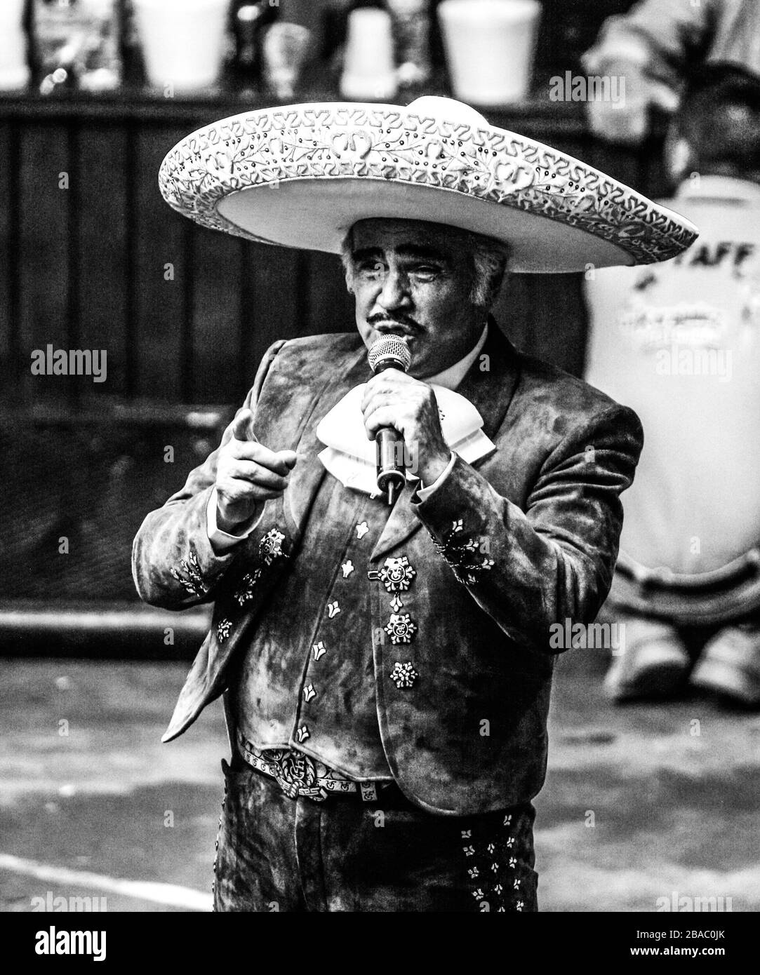 Vicente Fernández en el palenque de la Expo Gan Sonora. Mai 2009. Stockfoto