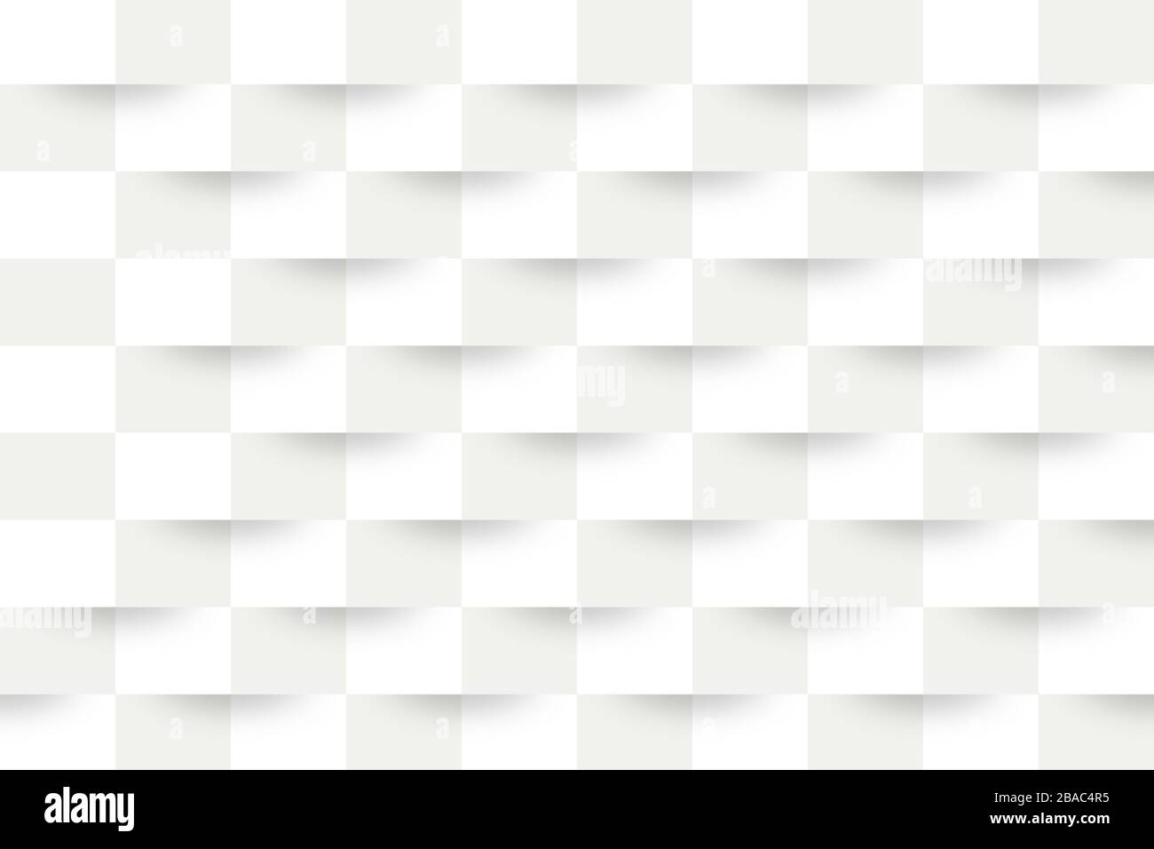 Abstrakter weißer geometrischer Hintergrund. Für Design oder Werbung. 3D-Illustrationsmuster. Stockfoto