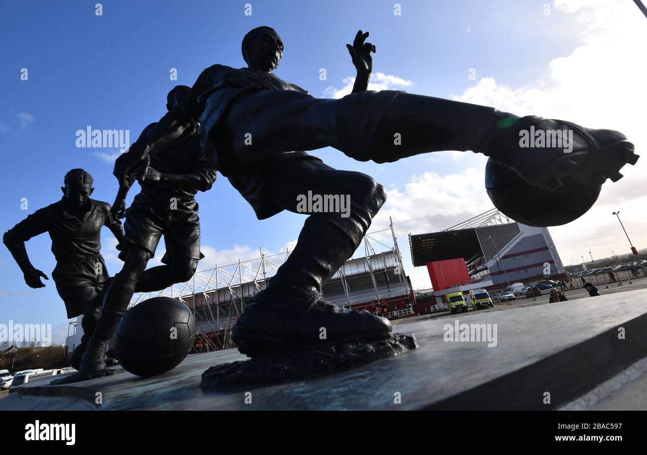 Allgemeiner Blick auf das BET365 Stadium vor dem Anpfiff Stockfoto