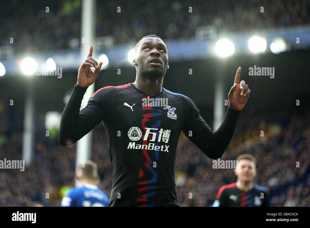 Christian Benteke von Crystal Palace feiert das erste Tor seiner Seite Stockfoto