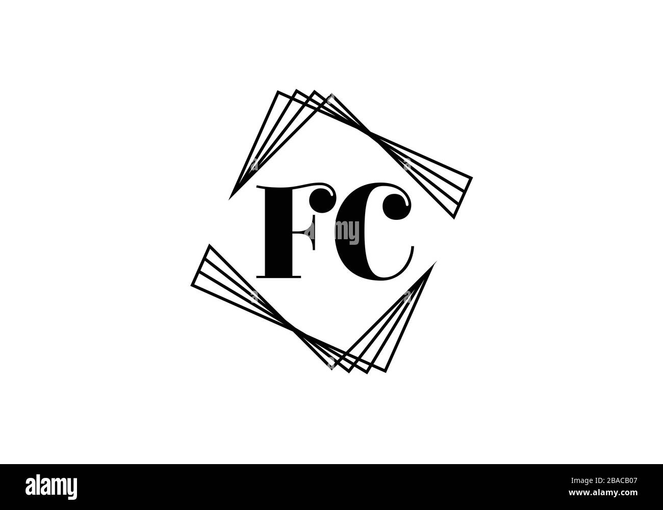 F C. FC Initial Letter Logo Design Vektor-Vorlage, grafisches Alphabet Symbol für Corporate Business Identity Stock Vektor