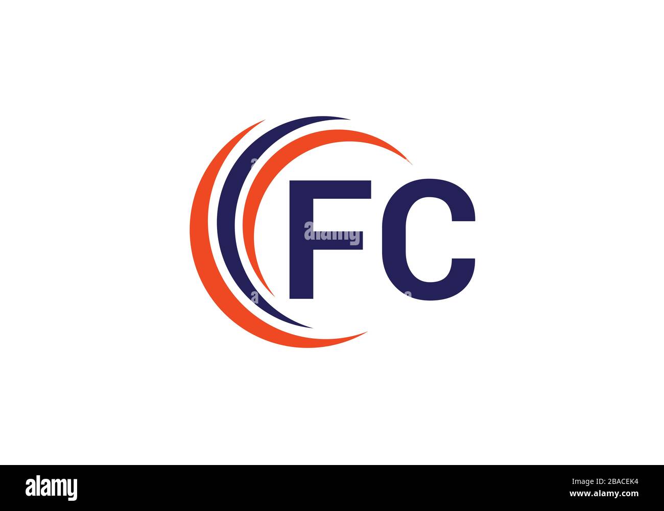 F C. FC Initial Letter Logo Design Vektor-Vorlage, grafisches Alphabet Symbol für Corporate Business Identity Stock Vektor