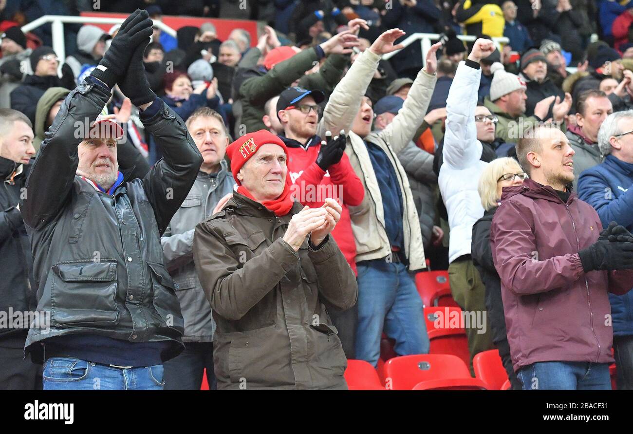 Stoke-Fans feiern den Sieg Stockfoto