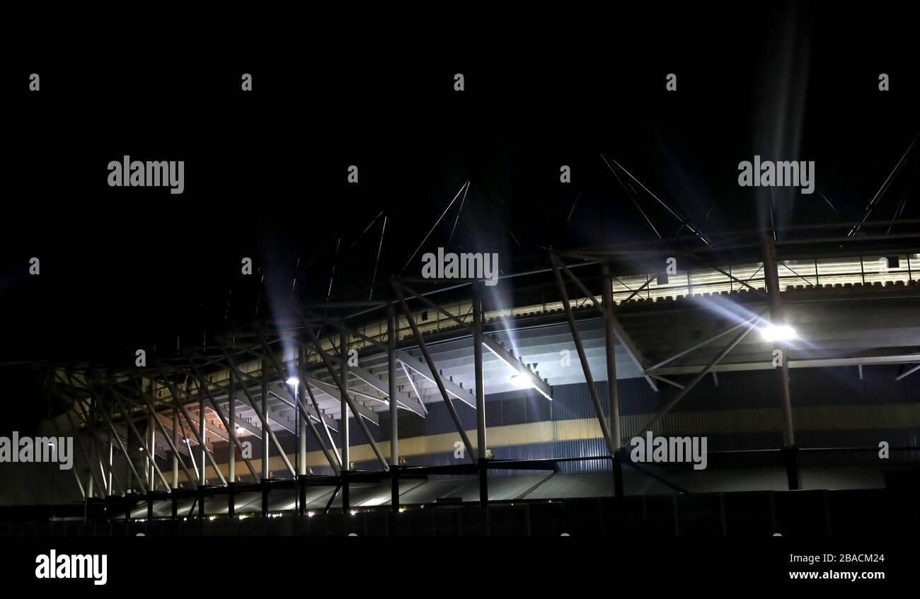 Ein allgemeiner Blick auf den Pride Park vor dem Anpfiff Stockfoto