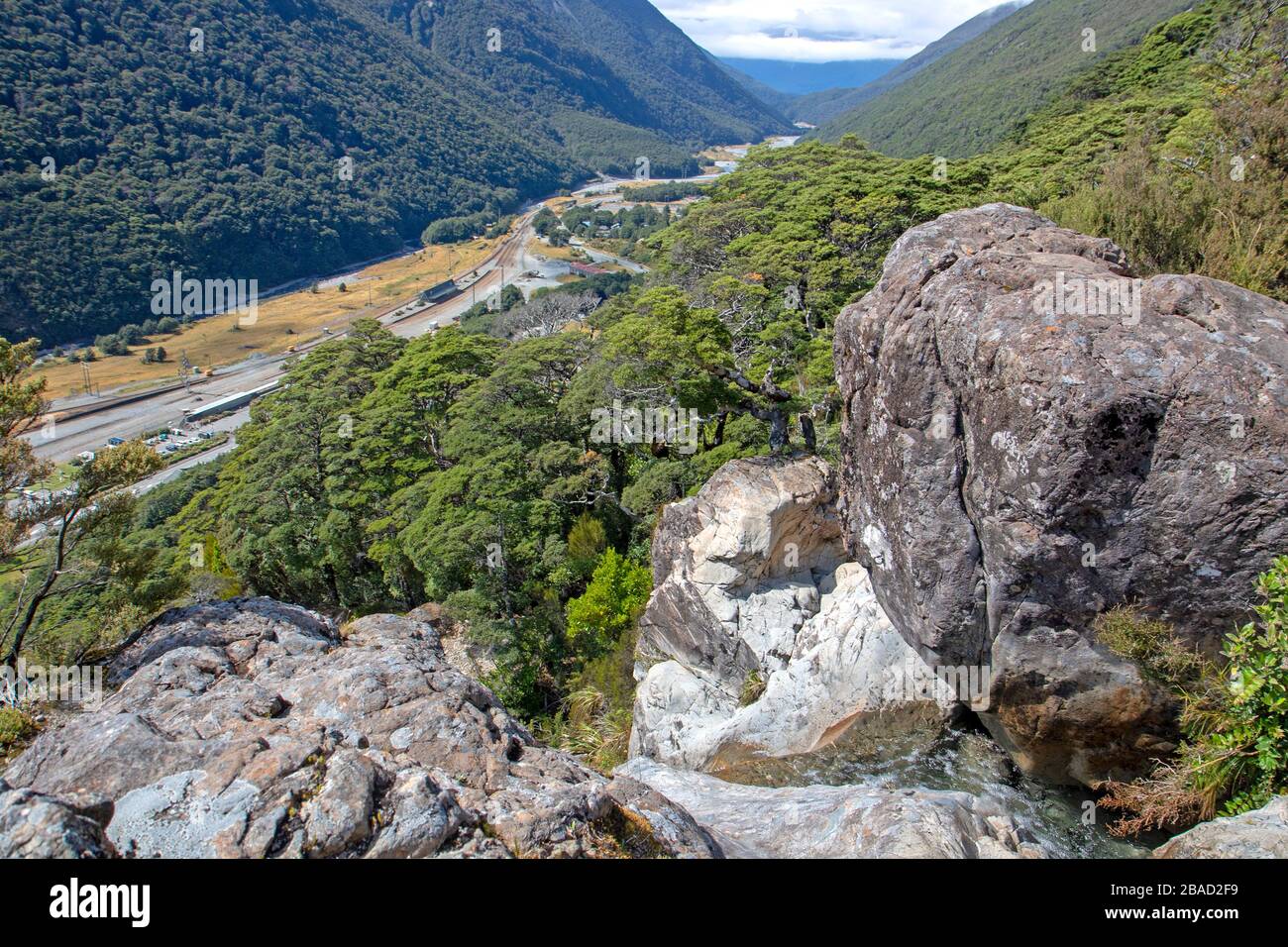 Blick auf Arthur's Pass Stockfoto