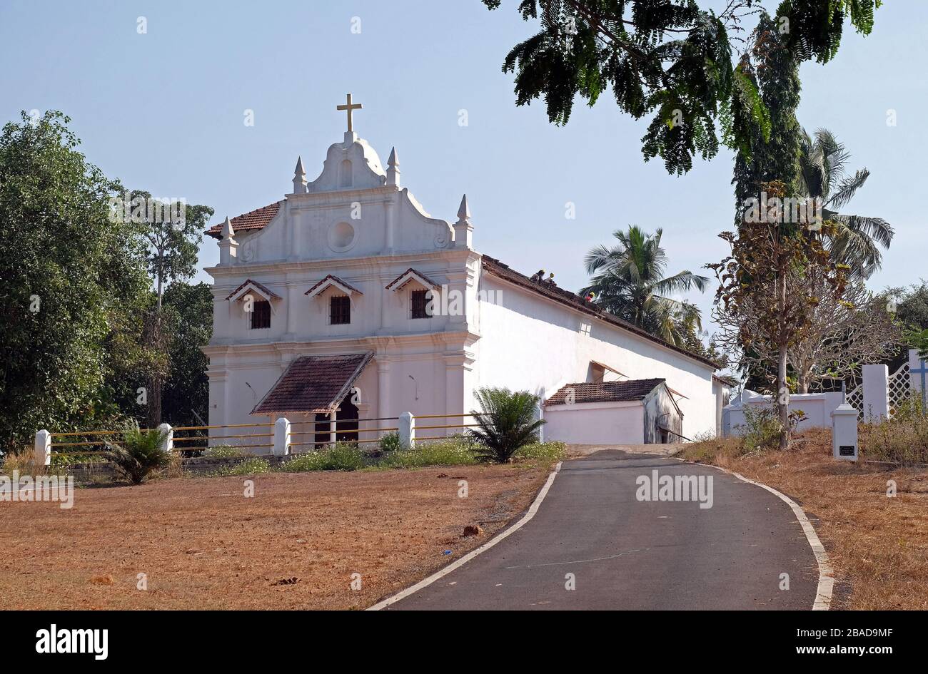 Katholische Kirche Saint Blaise in Gandaulim, Goa, Indien Stockfoto