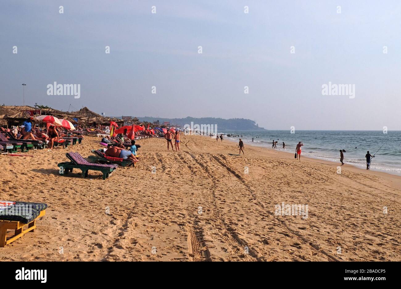 Candolim Strand, Nord-Goa, Indien Stockfoto