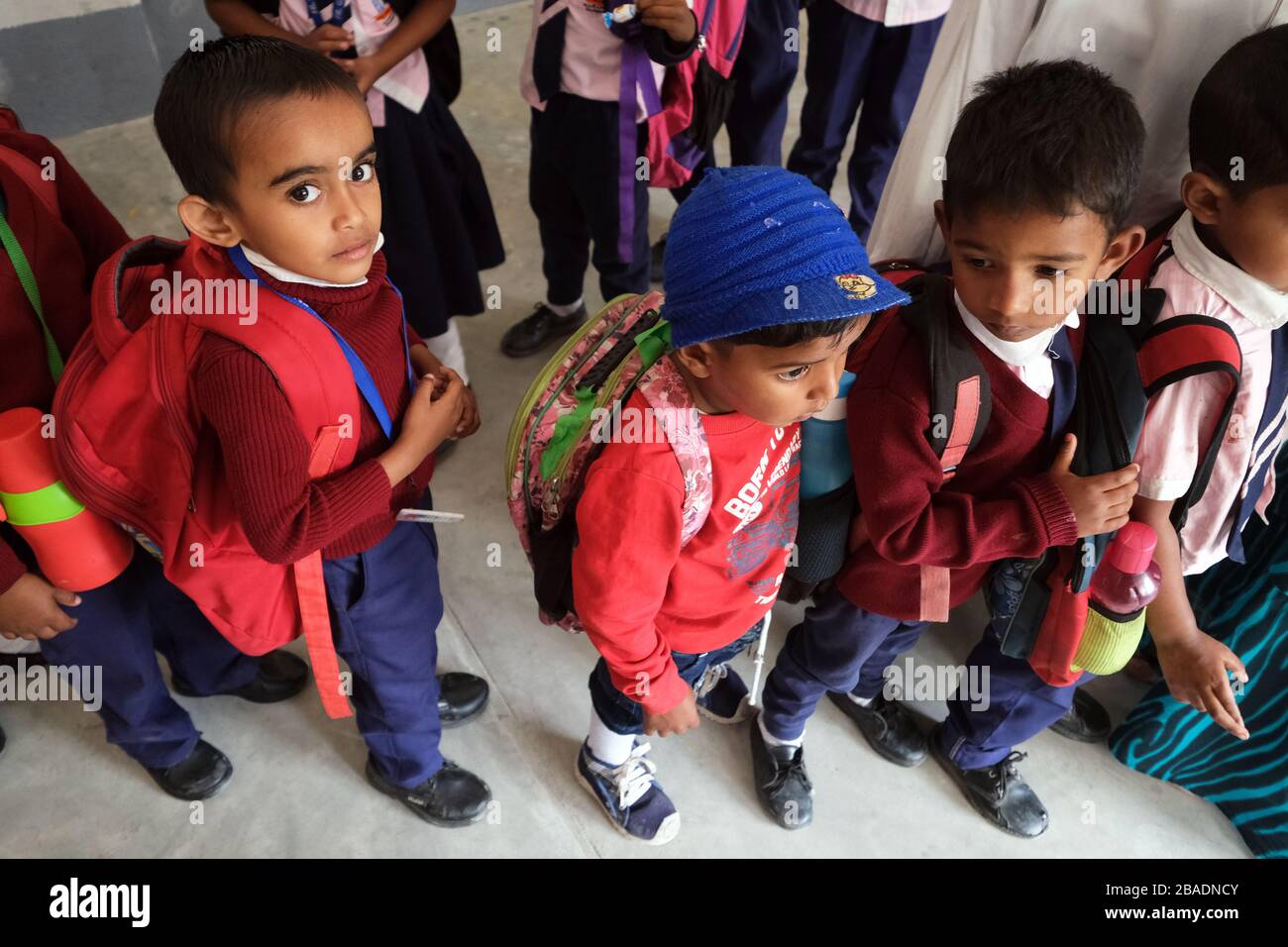 Kinder in der Father Ante Gabric Medium School Kumrokhali, Westbengalen, Indien Stockfoto