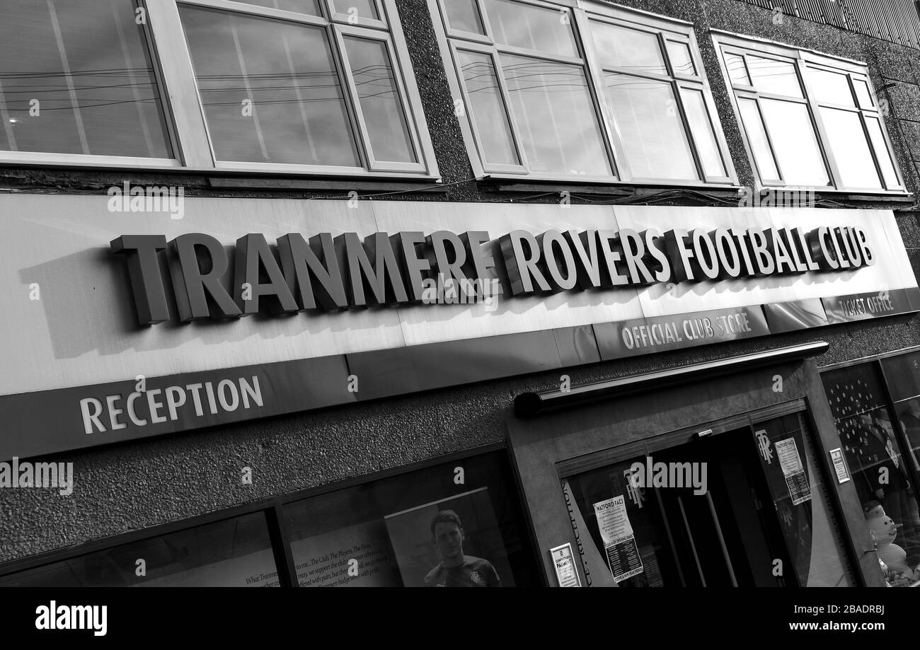 Ein allgemeiner Blick auf den Prenton Park Stockfoto