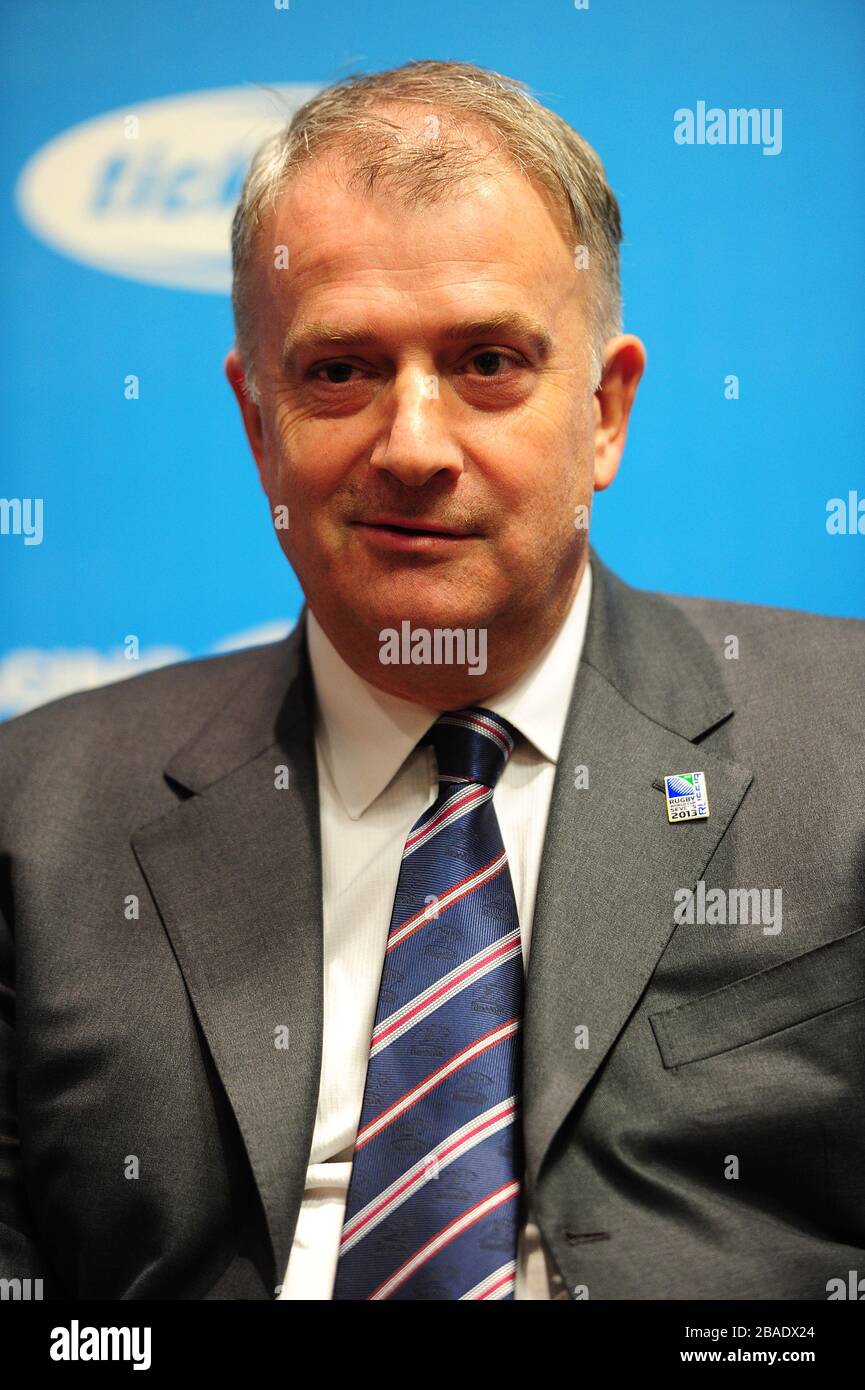 Rugby-Union-Exekutivvizepräsident Howard Thomas während des ersten Tages der Rugby Expo 2012 Stockfoto