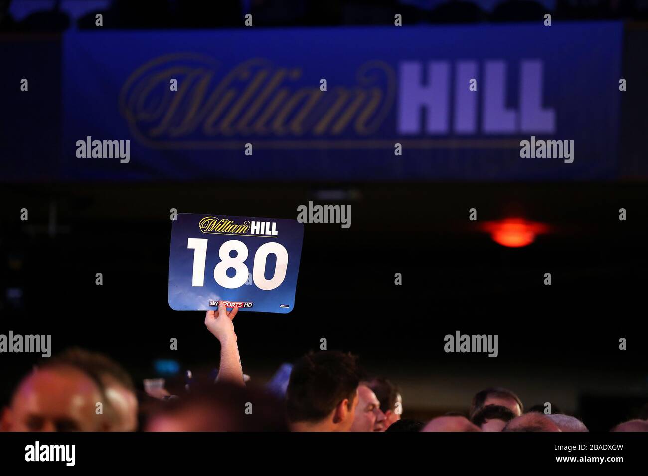 Eine William Hill 180-Score-Karte Stockfoto