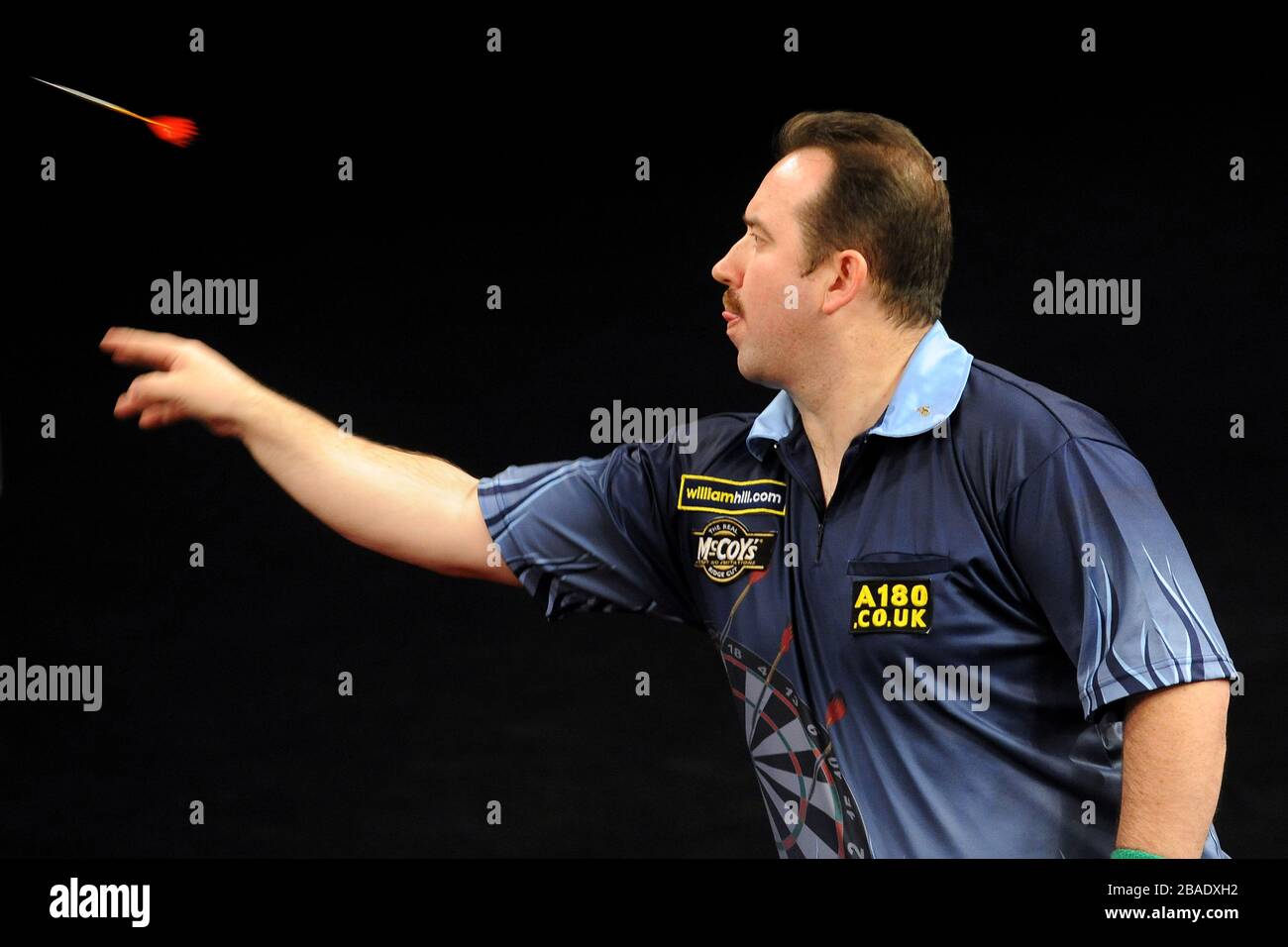 Brendan Dolan im Einsatz während seines zweiten Vorrundenspiels gegen John Part Stockfoto