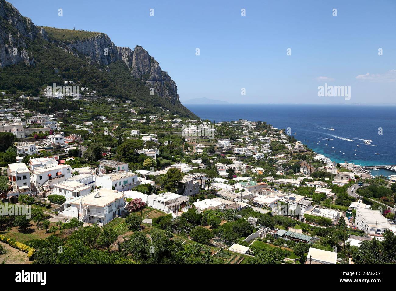 Blick auf die Insel Capri, Italien Stockfoto