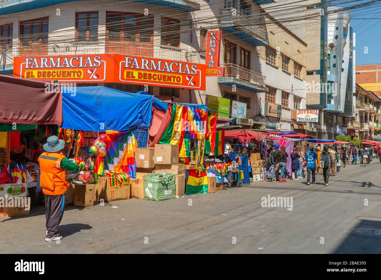 Der tägliche Straßenmarkt La Cancha, Cochabamba, Department Cochabamba, Boivia, Lateinamerika Stockfoto