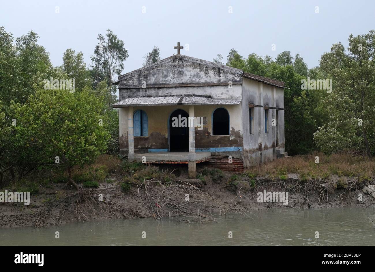 Christliche Kirche in Sunderbans Nationalpark, Westbengalen, Indien Stockfoto