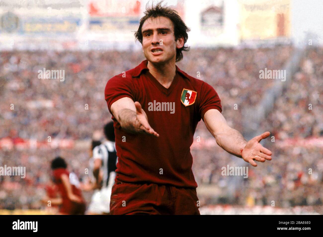 Francesco Graziani von Torino beschwert sich beim Schiedsrichter Stockfoto