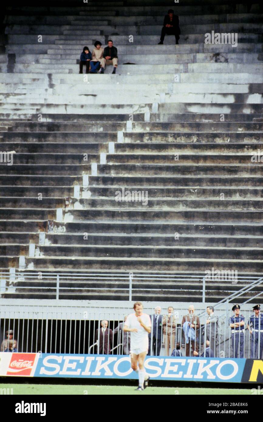 Leere Stände im Stadio Giuseppe Meazza Stockfoto