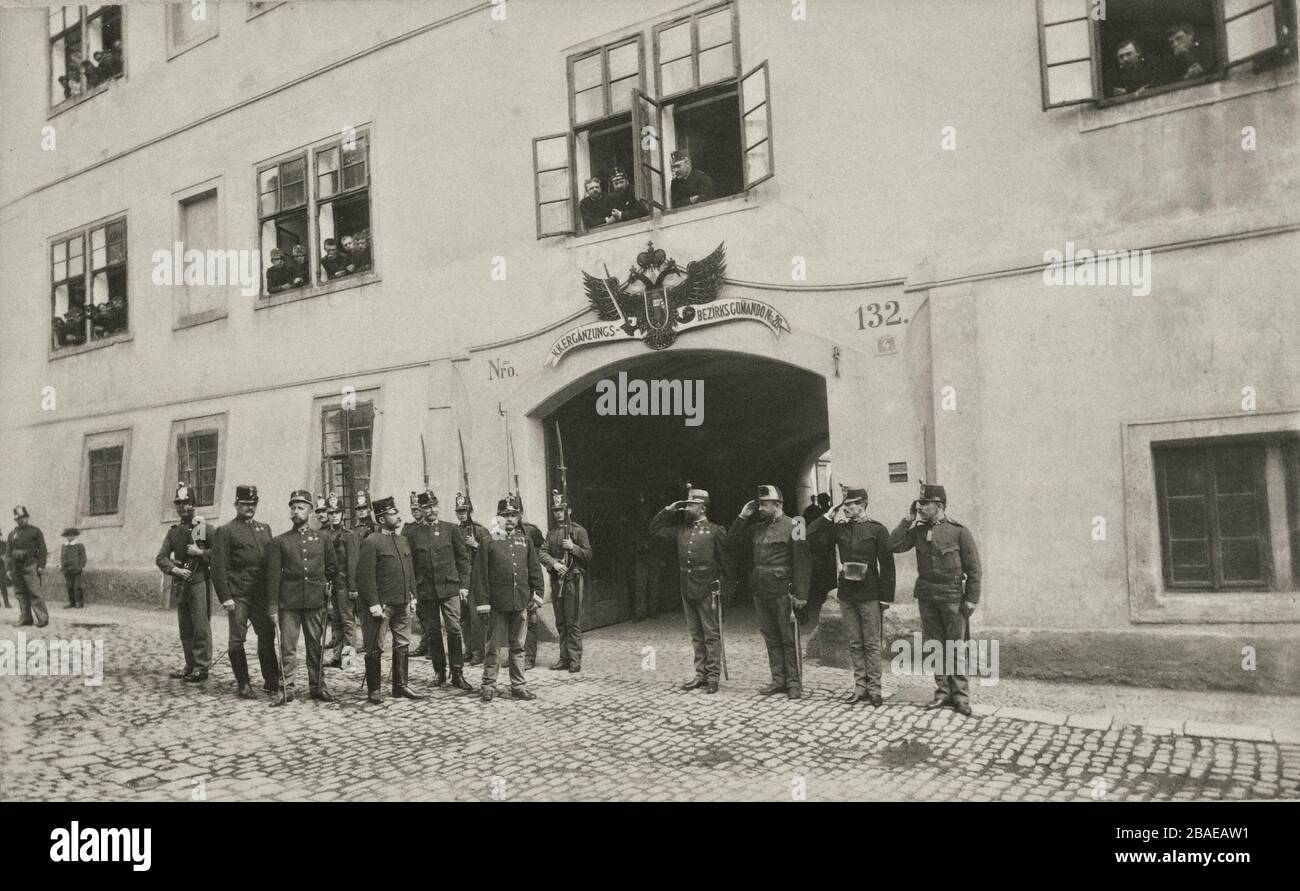Österreich-ungarische Armee beim ersten Weltkrieg Bezirkskommandantor Stockfoto