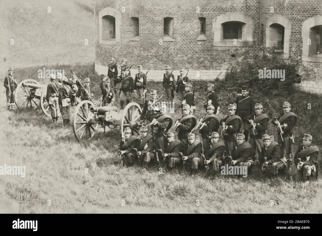 Österreich-ungarische Armee im ersten Weltkrieg Festung Artillerie Stockfoto