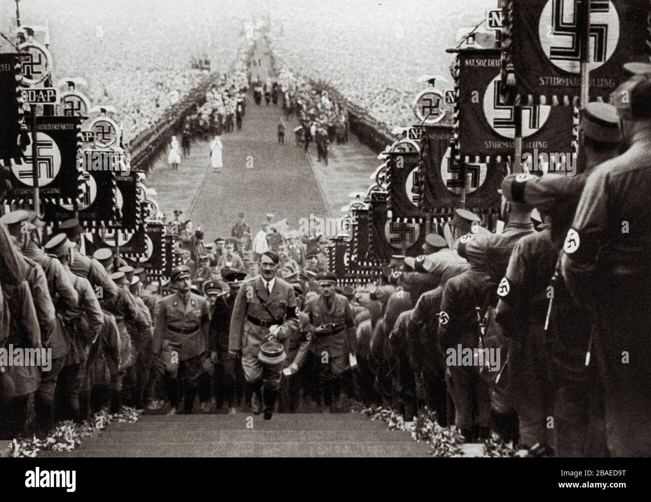 Adolf Hitler auf dem Erntedankfest Bückeberg, 1. Oktober 1934. Stockfoto