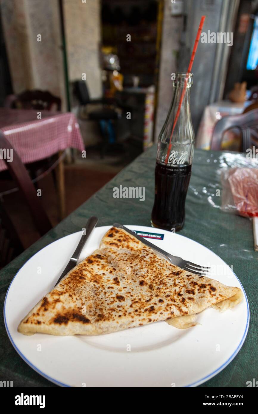 Roti Snack in Chooti in Sigiriya, Sri Lanka Stockfoto