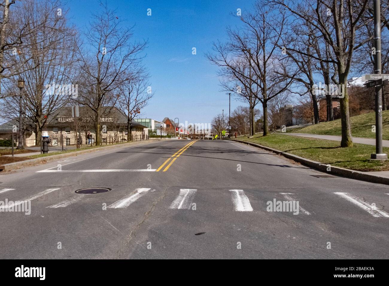 Cornell University desertierte zur Zeit des Klassenwechsels Stockfoto