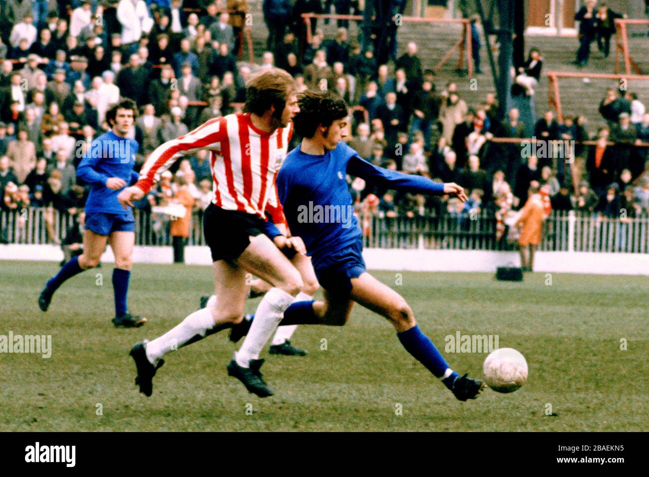 l-r Ted Hemsley (Sheffield United), Trevor Francis (Birmingham City) Stockfoto