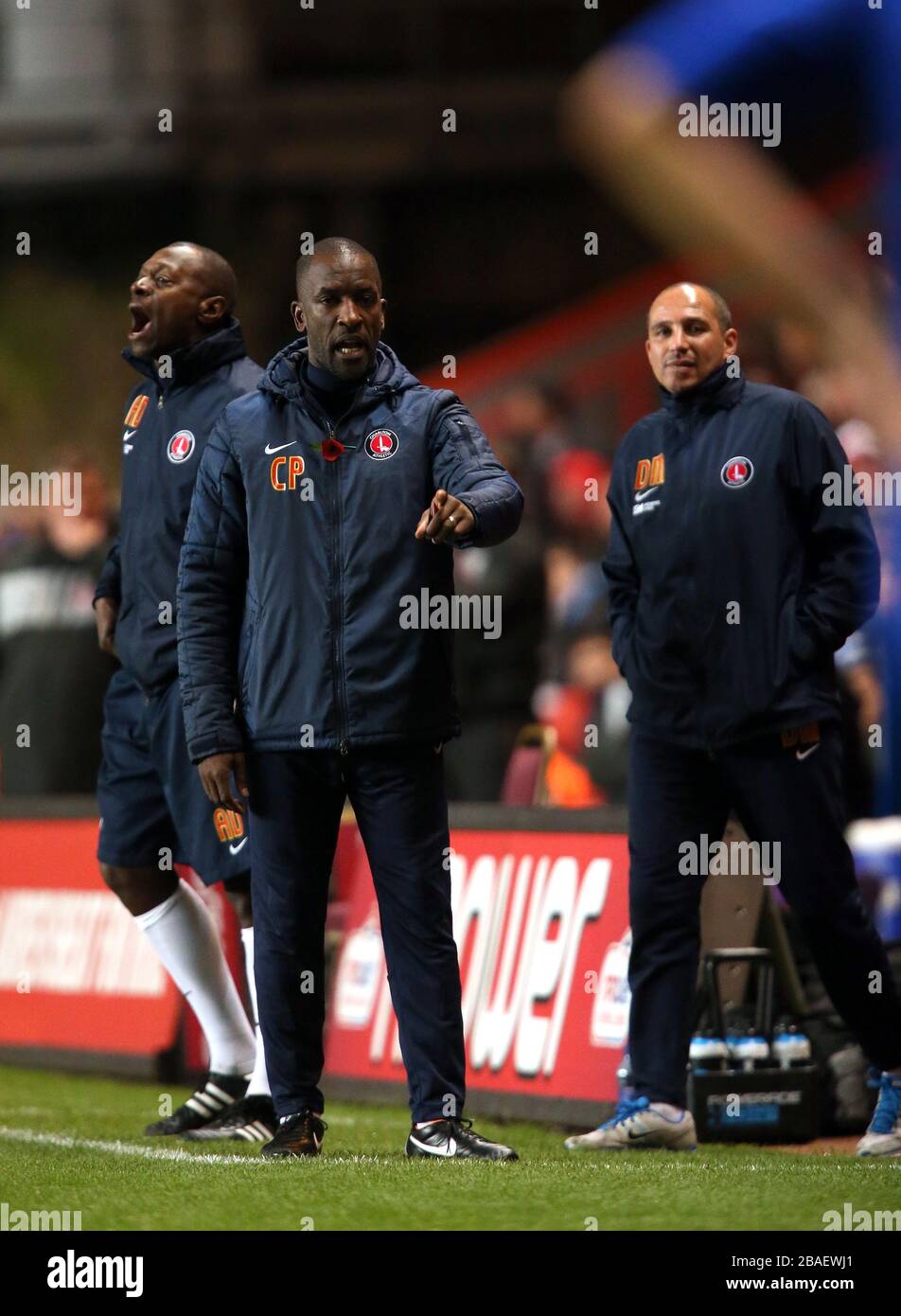 Der Manager von Charlton Athletic Chris Powell Stockfoto