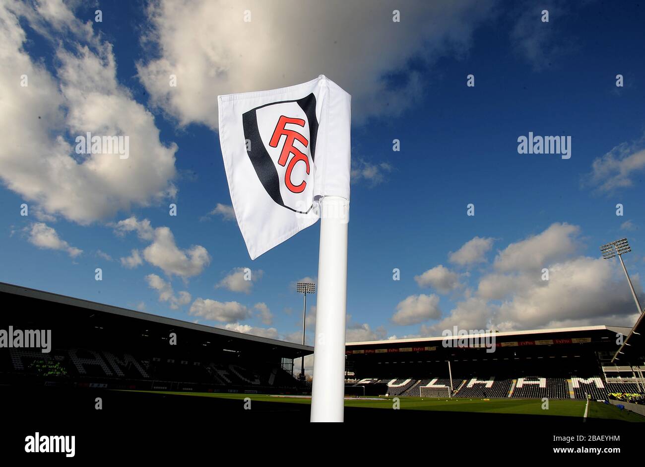 Gesamtansicht der Craven Cottage Stockfoto
