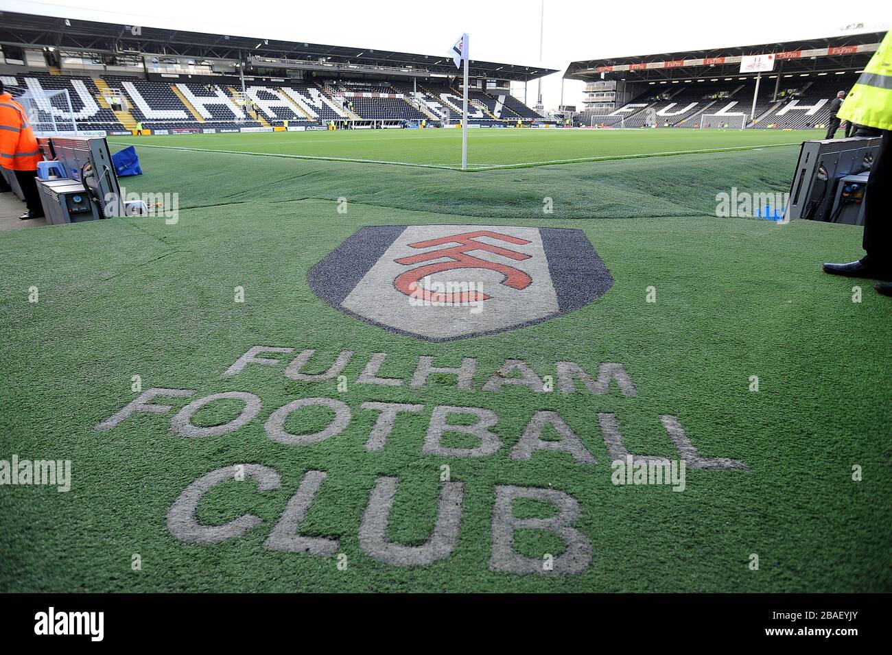 Gesamtansicht der Craven Cottage Stockfoto