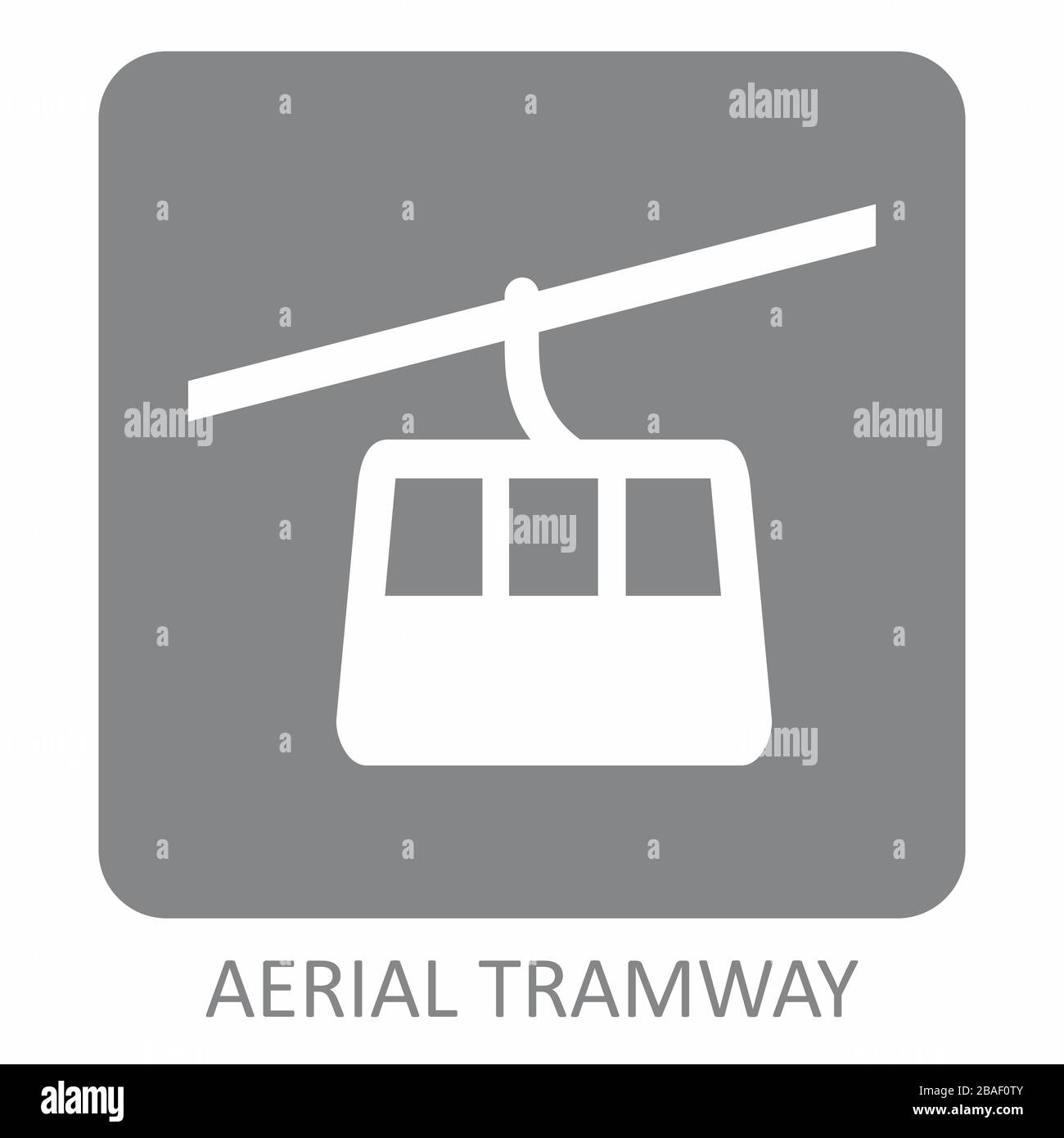 Tramway-Symbol für die Antenne Stock Vektor
